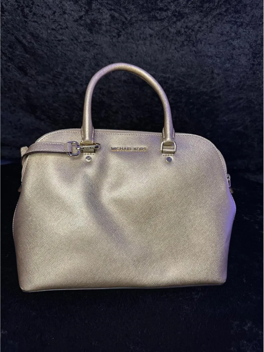 Michael Kors Gold Leather Handbag